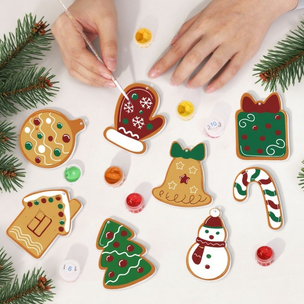 Paint by Numbers Christmas Ornaments - Mitten Gift Box Kit