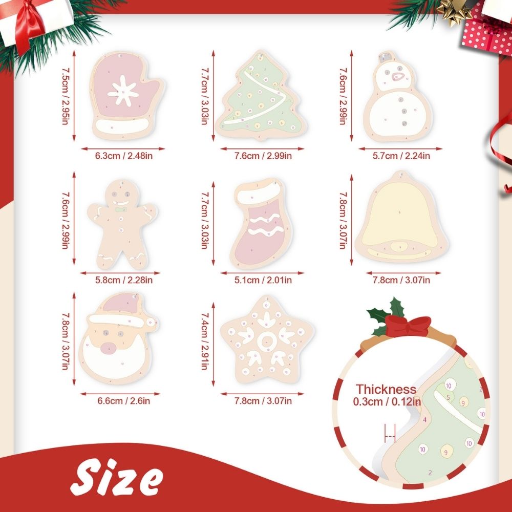 Paint by Numbers Christmas Ornaments - Santa Stocking Kit