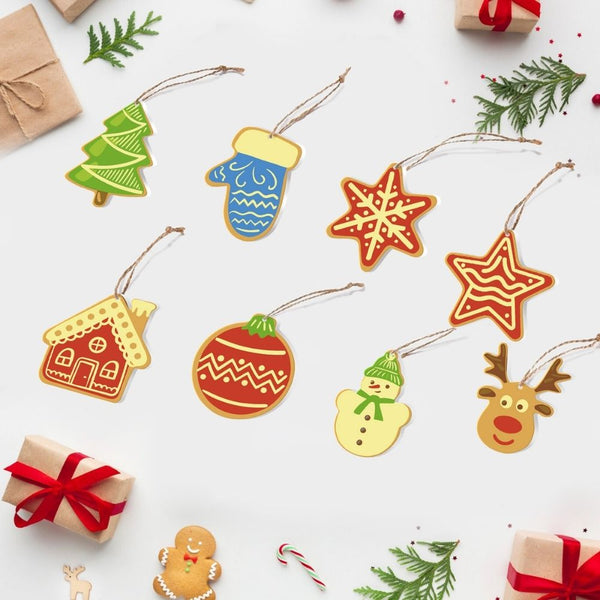 Paint by Numbers Christmas Ornaments - Star House Reindeer Tree Kit Figured'Art