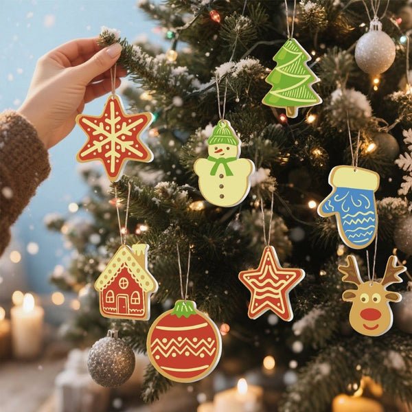 Paint by Numbers Christmas Ornaments - Star House Reindeer Tree Kit