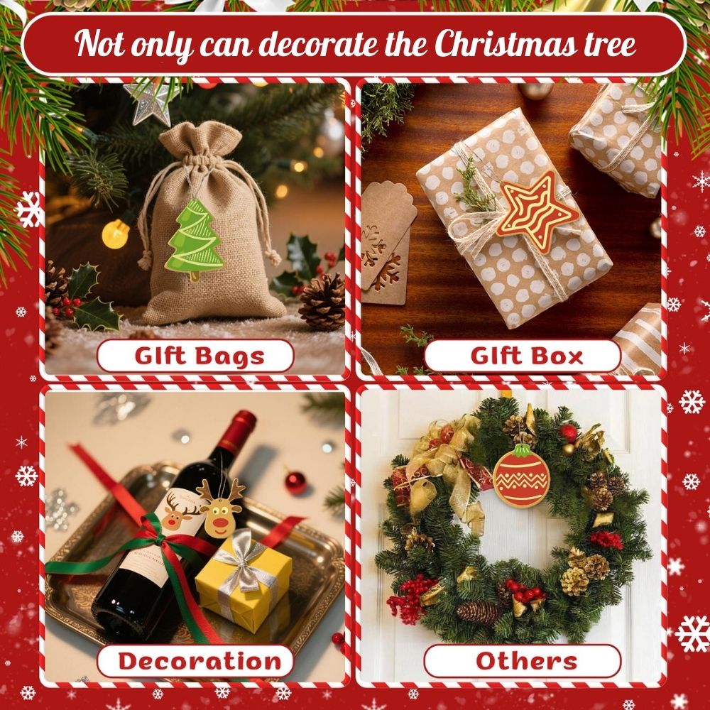 Paint by Numbers Christmas Ornaments - Star House Reindeer Tree Kit