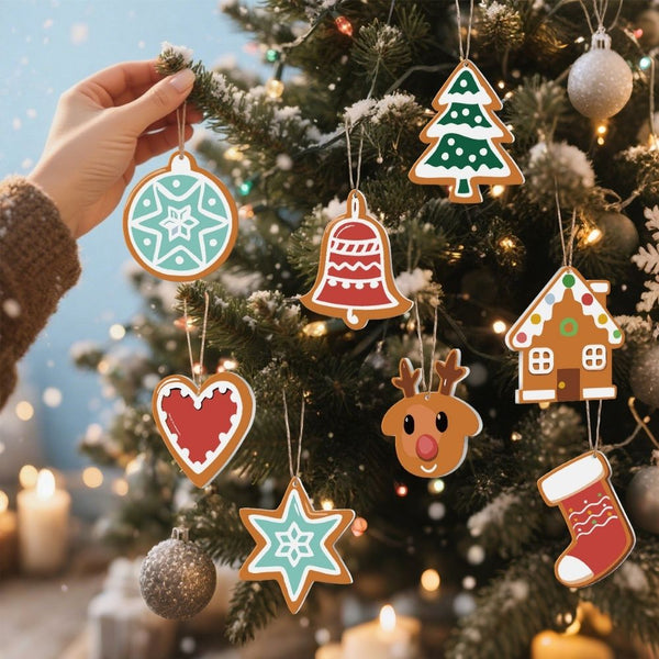 Paint by Numbers Christmas Ornaments - Heart Star Stocking Reindeer Kit
