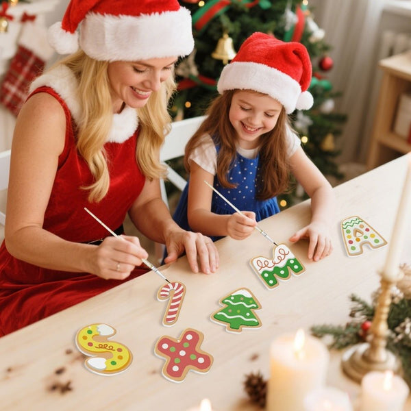Paint by Numbers Christmas Ornaments - XMAS Letters Kit