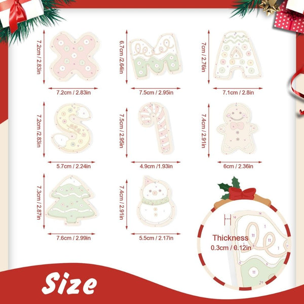 Paint by Numbers Christmas Ornaments - XMAS Letters Kit