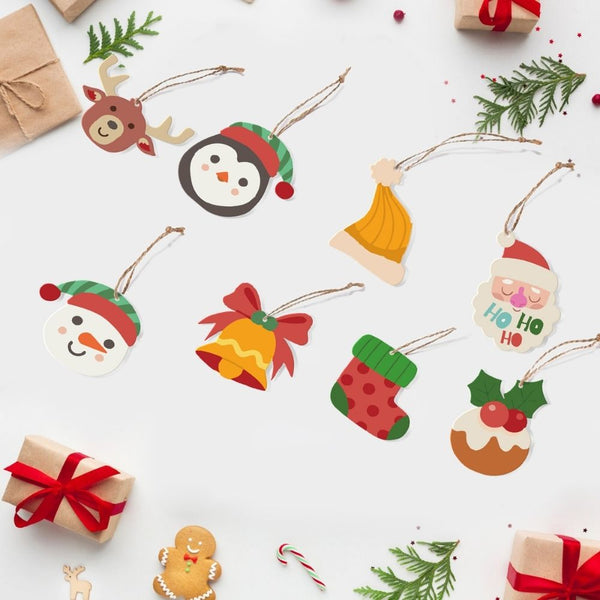 Paint by Numbers Christmas Ornaments - Reindeer Santa Stocking Kit Figured'Art