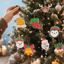 Load image into Gallery viewer, Paint by Numbers Christmas Ornaments - Reindeer Santa Stocking Kit