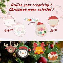Load image into Gallery viewer, Paint by Numbers Christmas Ornaments - Reindeer Santa Stocking Kit