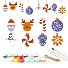 Load image into Gallery viewer, Paint by Numbers Christmas Ornaments - Snowflake Baubles Kit