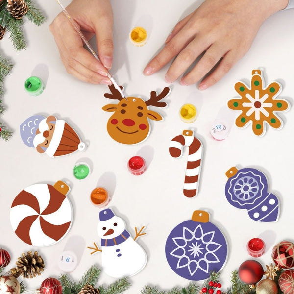 Paint by Numbers Christmas Ornaments - Snowflake Baubles Kit