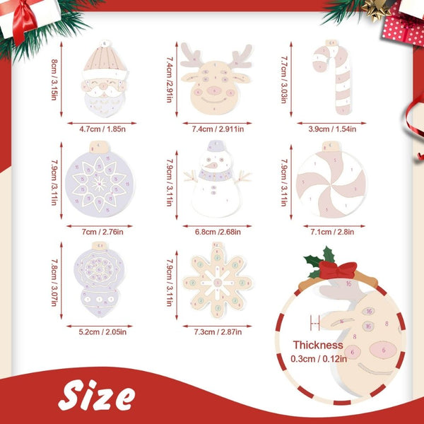 Paint by Numbers Christmas Ornaments - Snowflake Baubles Kit