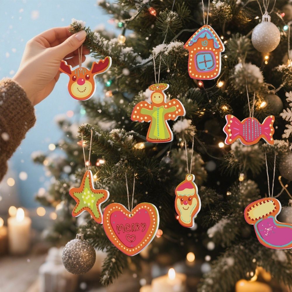 Paint by Numbers Christmas Ornaments - Merry Heart House Reindeer Kit
