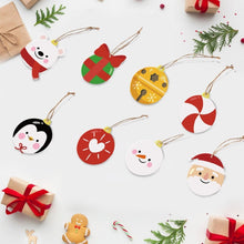 Load image into Gallery viewer, Paint by Numbers Christmas Ornaments - Polar Bear Penguin Santa Kit Figured'Art