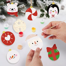 Load image into Gallery viewer, Paint by Numbers Christmas Ornaments - Polar Bear Penguin Santa Kit
