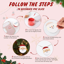 Load image into Gallery viewer, Paint by Numbers Christmas Ornaments - Polar Bear Penguin Santa Kit