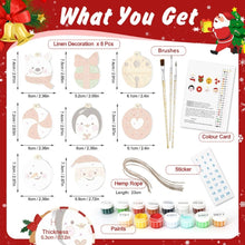 Load image into Gallery viewer, Paint by Numbers Christmas Ornaments - Polar Bear Penguin Santa Kit