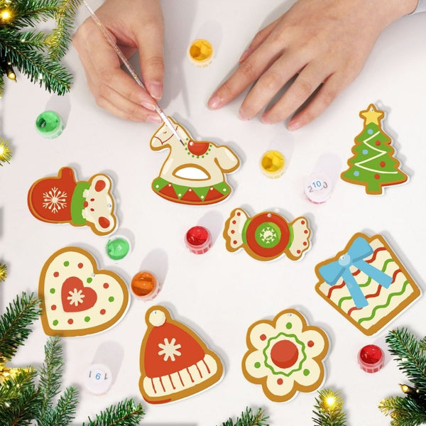 Paint by Numbers Christmas Ornaments - Hat Mittens Tree Horse Kit
