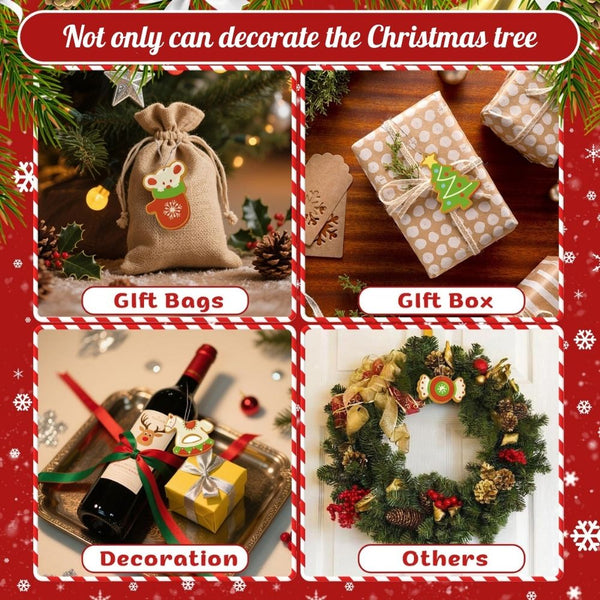 Paint by Numbers Christmas Ornaments - Hat Mittens Tree Horse Kit