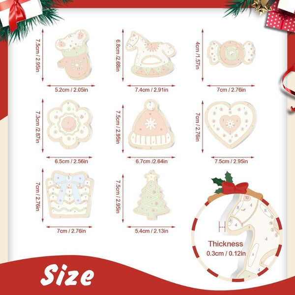 Paint by Numbers Christmas Ornaments - Hat Mittens Tree Horse Kit