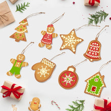 Load image into Gallery viewer, Paint by Numbers Christmas Ornaments - Gingerbread Treats &amp; Snowflakes Kit Figured'Art