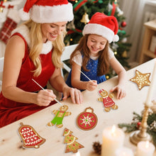 Load image into Gallery viewer, Paint by Numbers Christmas Ornaments - Gingerbread Treats &amp; Snowflakes Kit