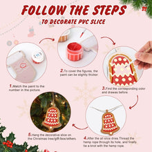 Load image into Gallery viewer, Paint by Numbers Christmas Ornaments - Gingerbread Treats &amp; Snowflakes Kit