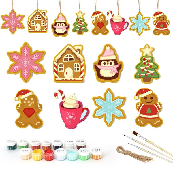 Paint by Numbers Christmas Ornaments - Holiday Gifts & Cheer Kit