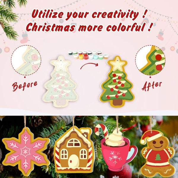 Paint by Numbers Christmas Ornaments - Holiday Gifts & Cheer Kit