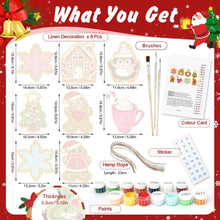 Load image into Gallery viewer, Paint by Numbers Christmas Ornaments - Holiday Gifts &amp; Cheer Kit