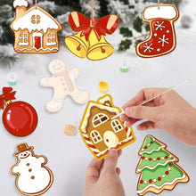 Load image into Gallery viewer, Paint by Numbers Christmas Ornaments - Snowman &amp; Gingerbread Joy Kit