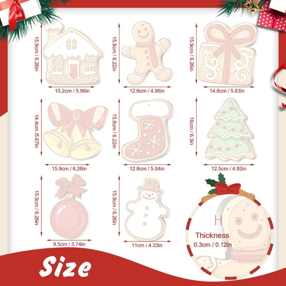 Paint by Numbers Christmas Ornaments - Snowman & Gingerbread Joy Kit