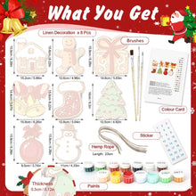Load image into Gallery viewer, Paint by Numbers Christmas Ornaments - Snowman &amp; Gingerbread Joy Kit