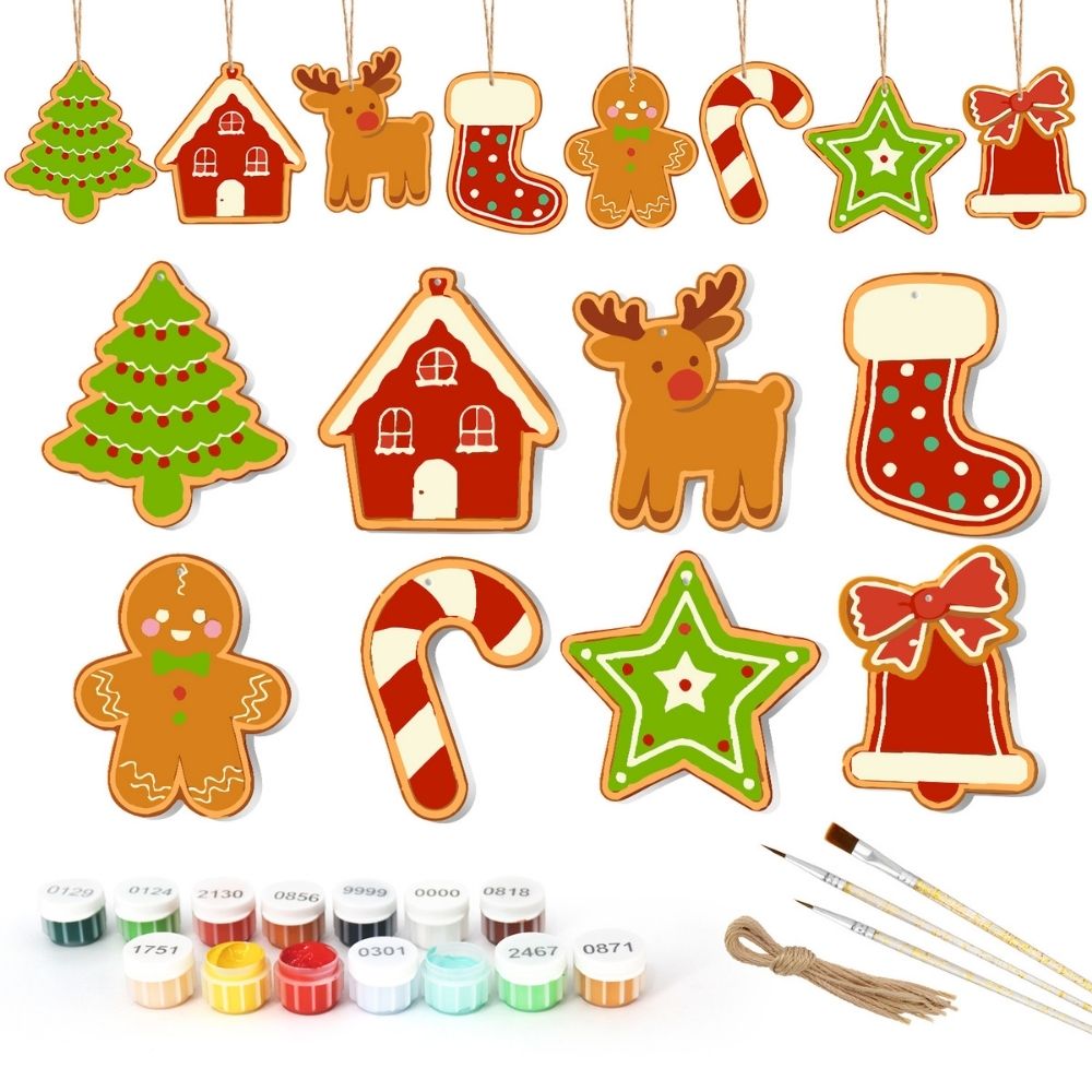 Paint by Numbers Christmas Ornaments - Peppermint Treats Kit