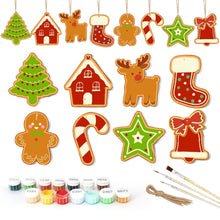 Load image into Gallery viewer, Paint by Numbers Christmas Ornaments - Peppermint Treats Kit