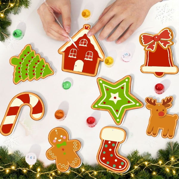 Paint by Numbers Christmas Ornaments - Peppermint Treats Kit
