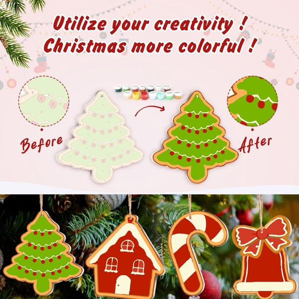 Paint by Numbers Christmas Ornaments - Peppermint Treats Kit