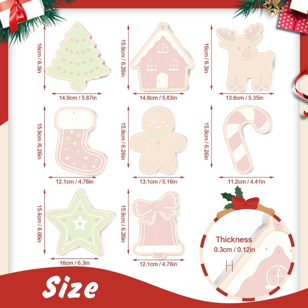 Paint by Numbers Christmas Ornaments - Peppermint Treats Kit