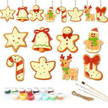 Load image into Gallery viewer, Paint by Numbers Christmas Ornaments - Angel Wings &amp; Stars Kit