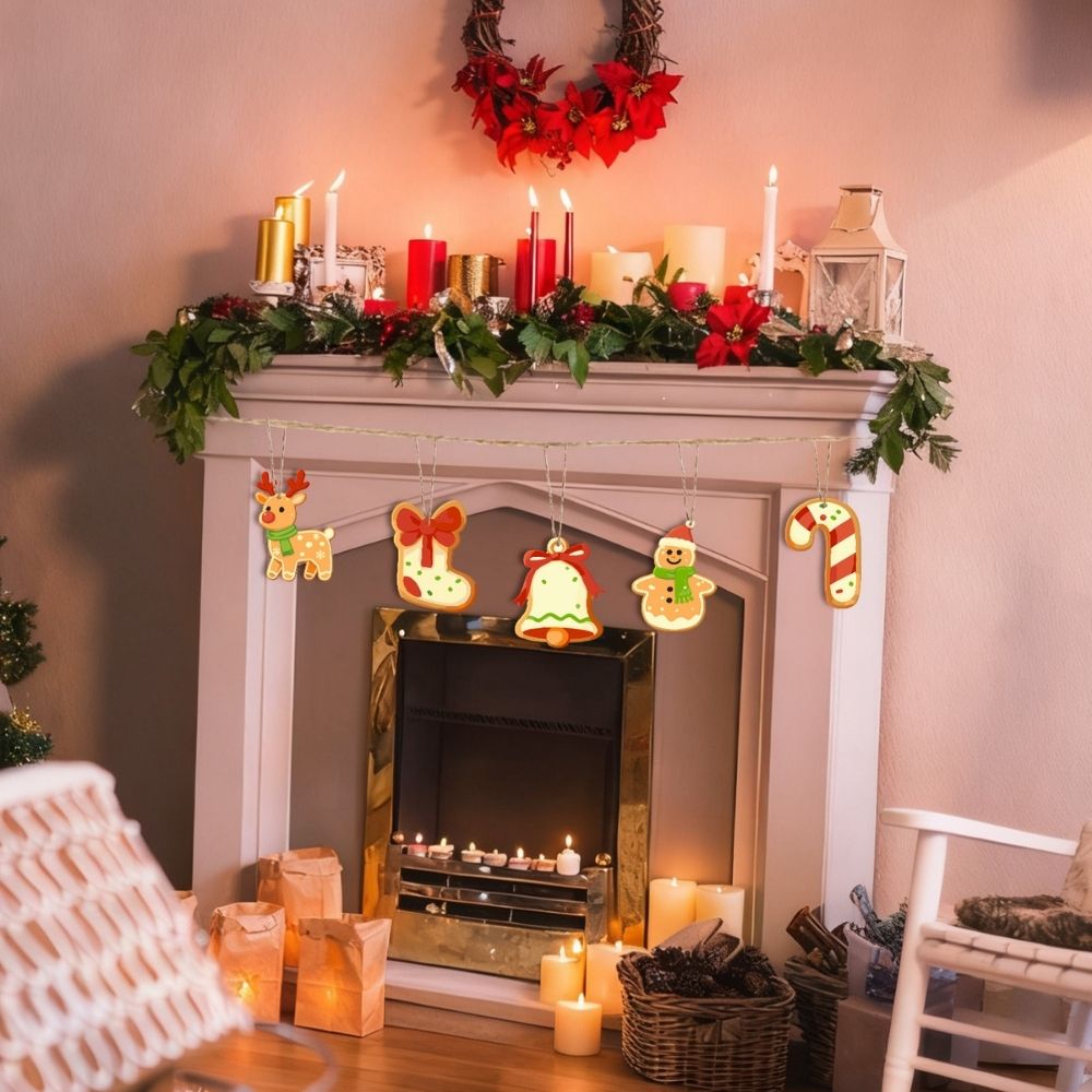 Paint by Numbers Christmas Ornaments - Angel Wings & Stars Kit