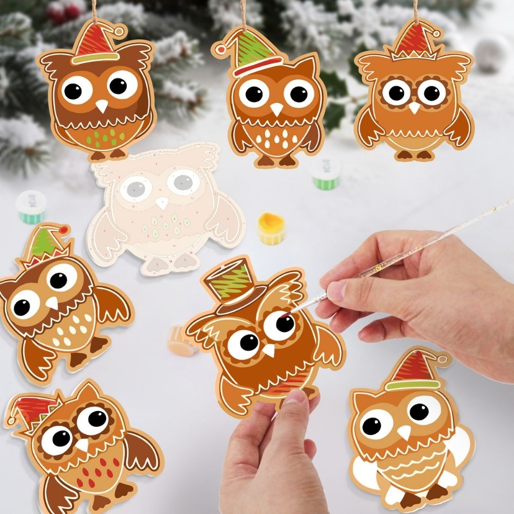 Paint by Numbers Christmas Ornaments - Christmas Forest Friends Kit