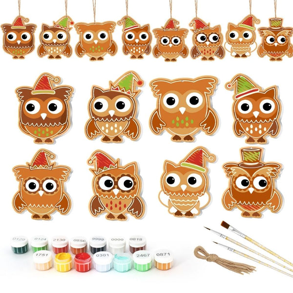 Paint by Numbers Christmas Ornaments - Christmas Forest Friends Kit