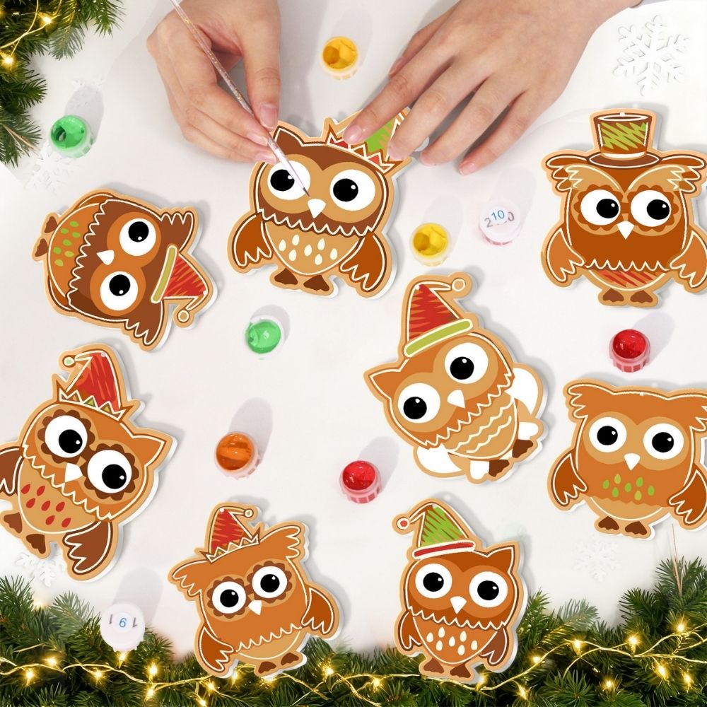 Paint by Numbers Christmas Ornaments - Christmas Forest Friends Kit