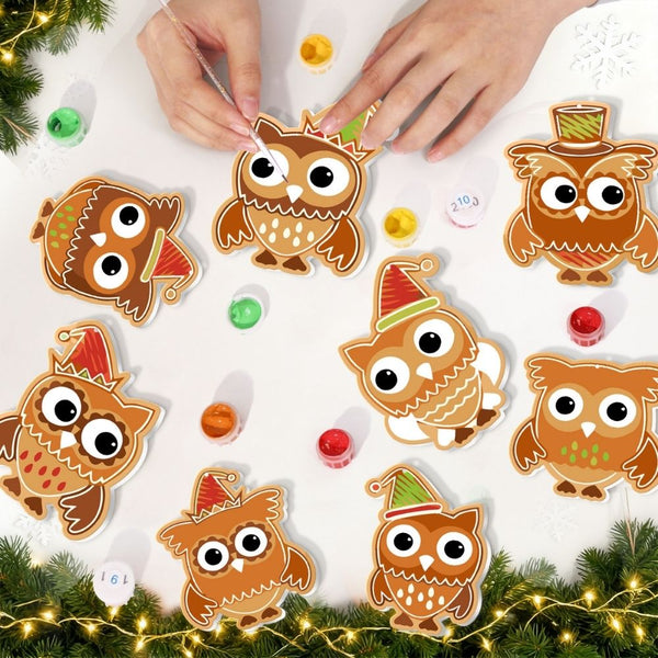 Paint by Numbers Christmas Ornaments - Christmas Forest Friends Kit