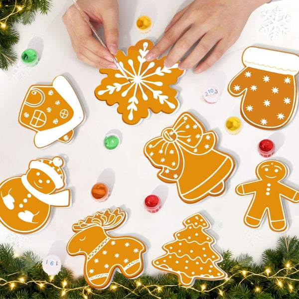 Paint by Numbers Christmas Ornaments - Holiday Cookies Kit