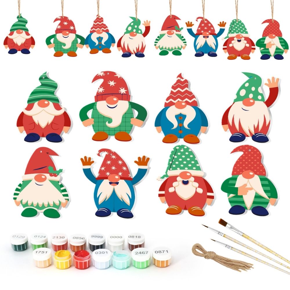 Paint by Numbers Christmas Ornaments - Nordic Christmas Charms Kit