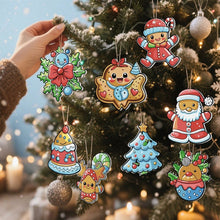 Load image into Gallery viewer, Paint by Numbers Christmas Ornaments - Santa's Cookie Parade Kit
