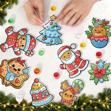 Load image into Gallery viewer, Paint by Numbers Christmas Ornaments - Santa's Cookie Parade Kit
