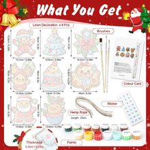 Load image into Gallery viewer, Paint by Numbers Christmas Ornaments - Santa's Cookie Parade Kit