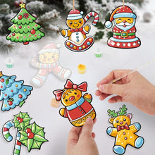 Load image into Gallery viewer, Paint by Numbers Christmas Ornaments - Holly Berry Wreath Kit