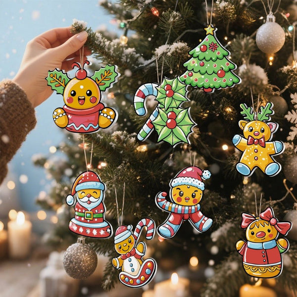 Paint by Numbers Christmas Ornaments - Holly Berry Wreath Kit