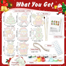 Load image into Gallery viewer, Paint by Numbers Christmas Ornaments - Holly Berry Wreath Kit